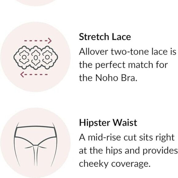 SET of 3! Panties 3XL Briefs Bramour Noho 3XL FITS 35-36" Hipster Boyshort Panty - Picture 15 of 16